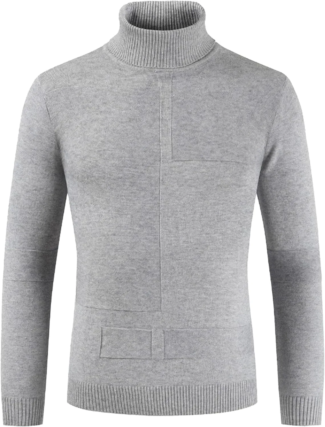 

Мужской вязаный водолазный свитер с рубчиком, Slim Fit SWJGLITTR