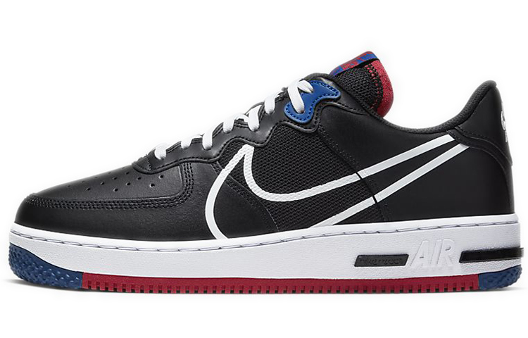 

Кроссовки Nike Air Force 1 Low React Black White Gym Red Gym Blue