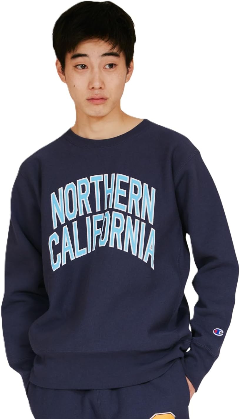

Мужская толстовка Champion с длинным рукавом, плотность ткани 11,5 унций, свободного кроя, с графическим принтом, с круглым вырезом REVERSE WEAVE(R) C3-C027, темно-синий
