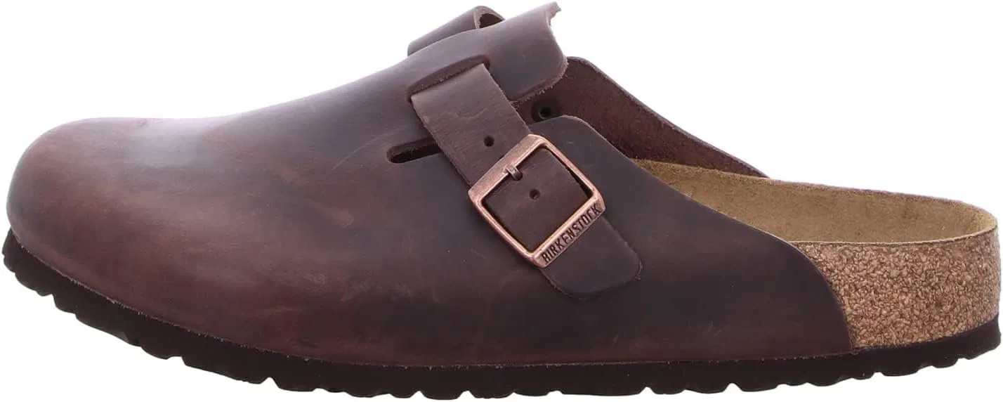 Мужские сабо Birkenstock Boston SFB Habana, промасленная кожа, Havana — фото 2