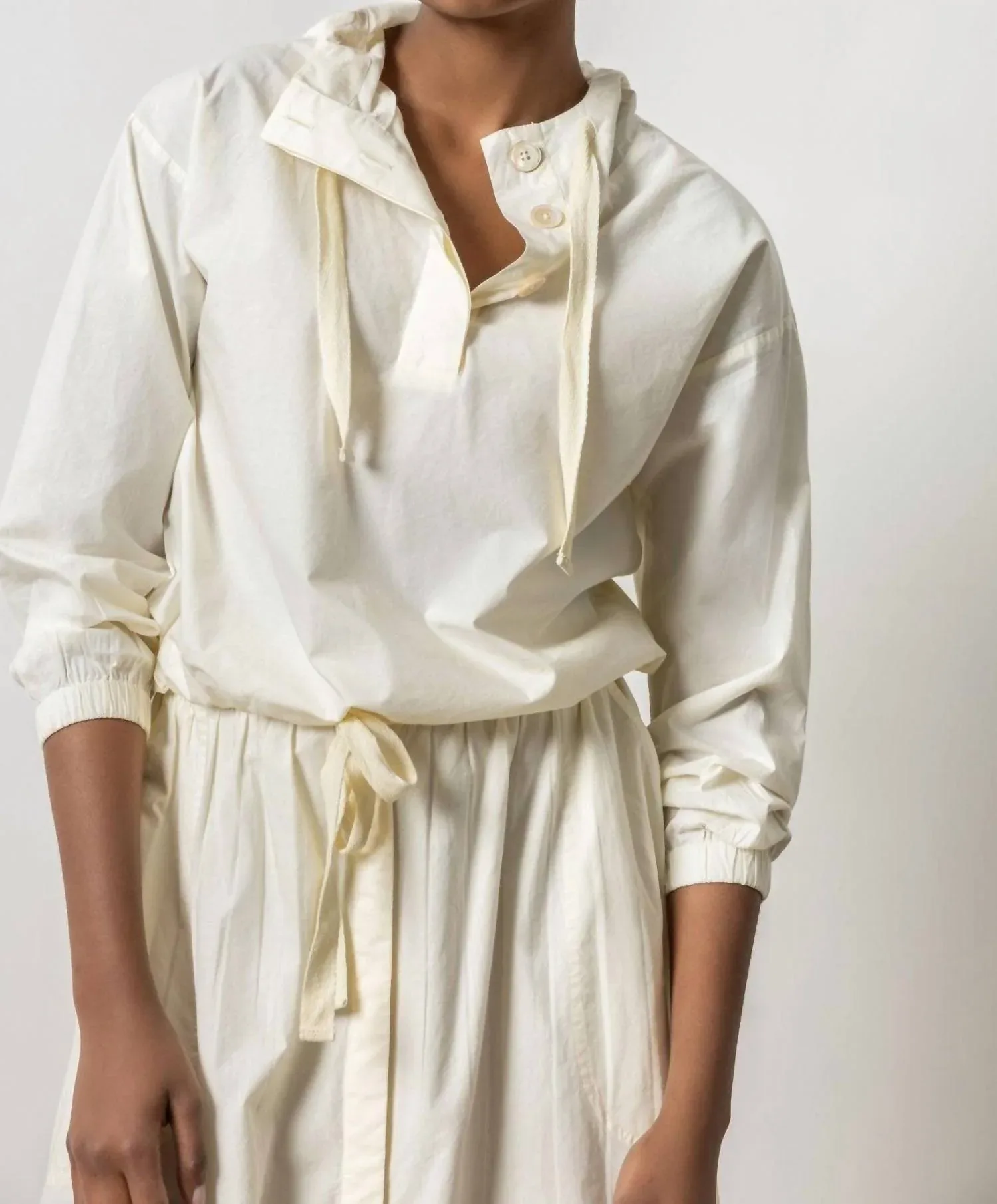 

Худи из поплина цвета «Магнолия» Lilla P