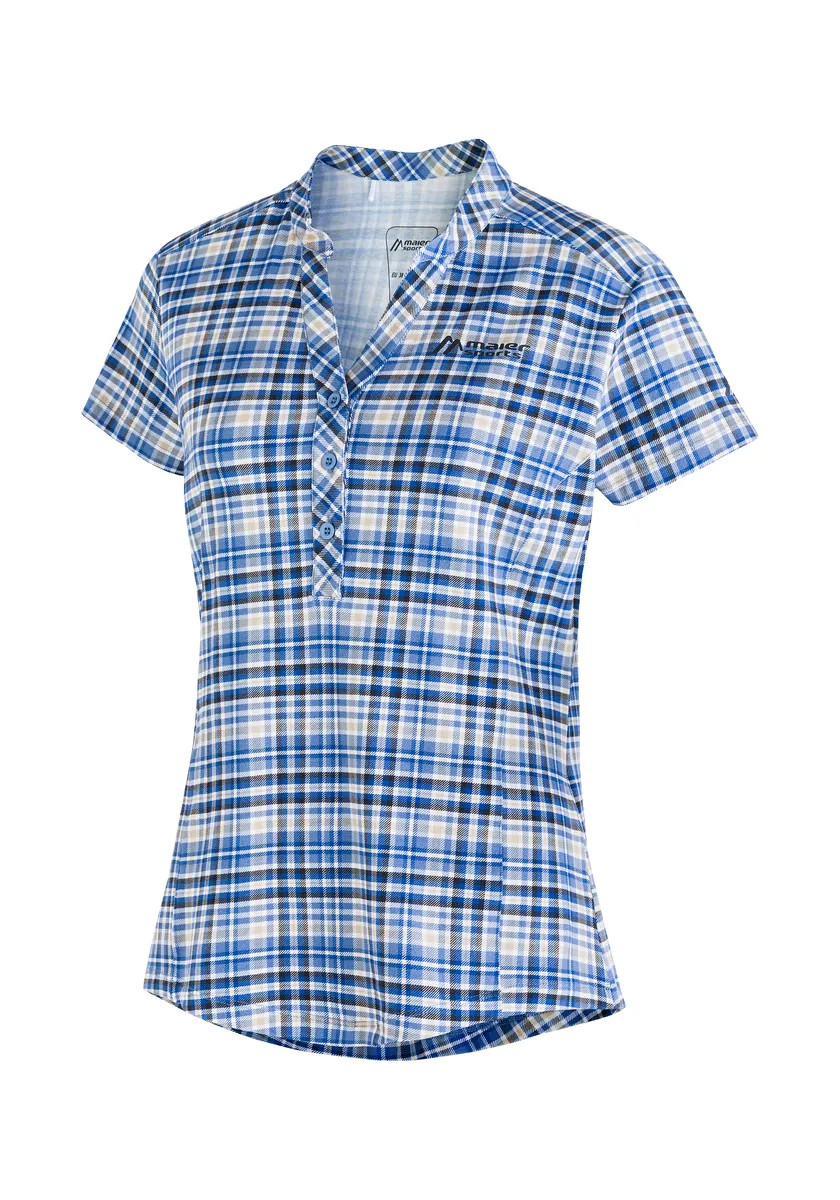 

Функциональная блузка Maier Sports "Enz S/S W", женская блузка, дышащая блузка с короткими рукавами, походная блузка, синий