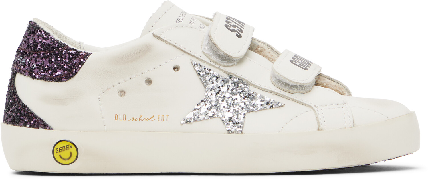 

Детские белые классические кеды Old School Golden Goose