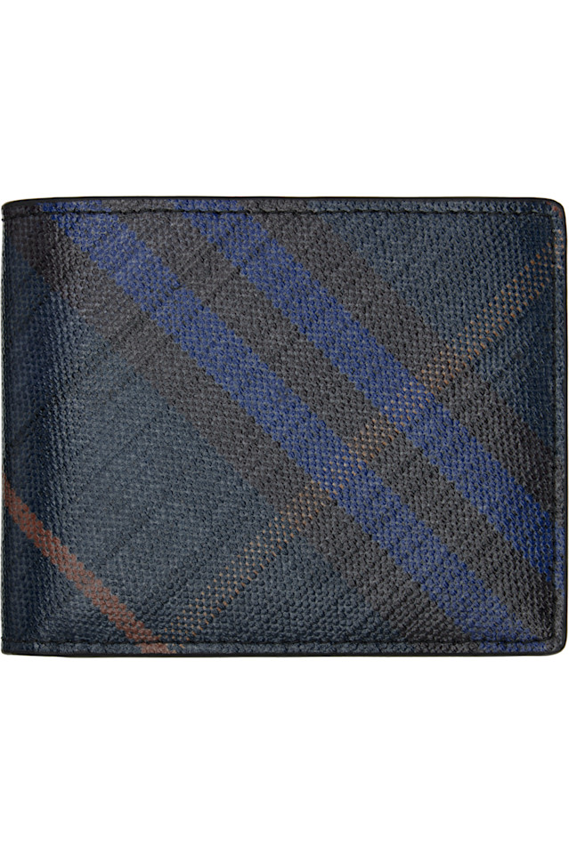 

Чековый кошелек бифолд Burberry, цвет midnight