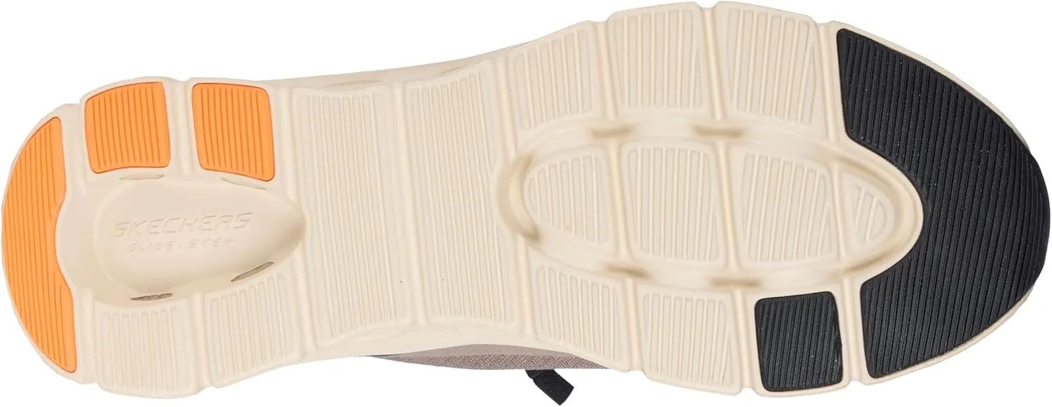 Мужские кроссовки Skechers Arch Fit Glide-Step Pro Hands Free Slip-in Trainers, черный/бежевый — фото 3