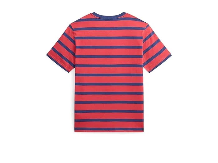Футболка поло из хлопка с полосками Polo Ralph Lauren Kids, Nantucket Red/Light Navy — фото 2