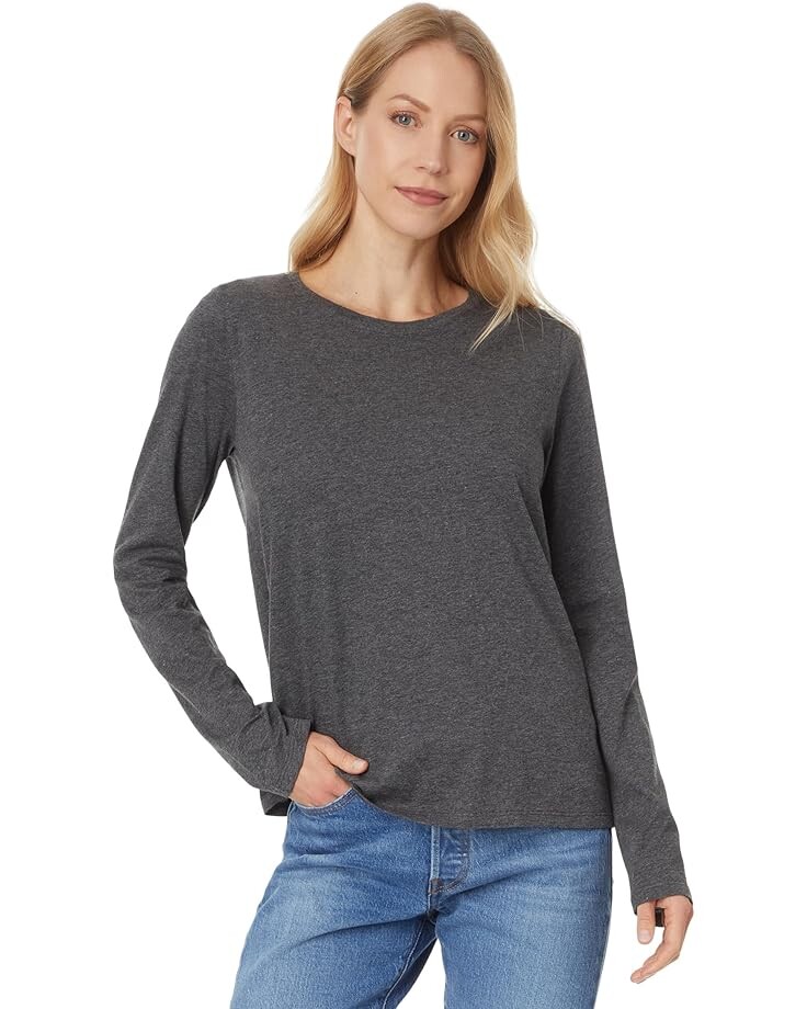 

Лонгслив Eileen Fisher Round Neck Long Sleeve Tee, цвет Ash