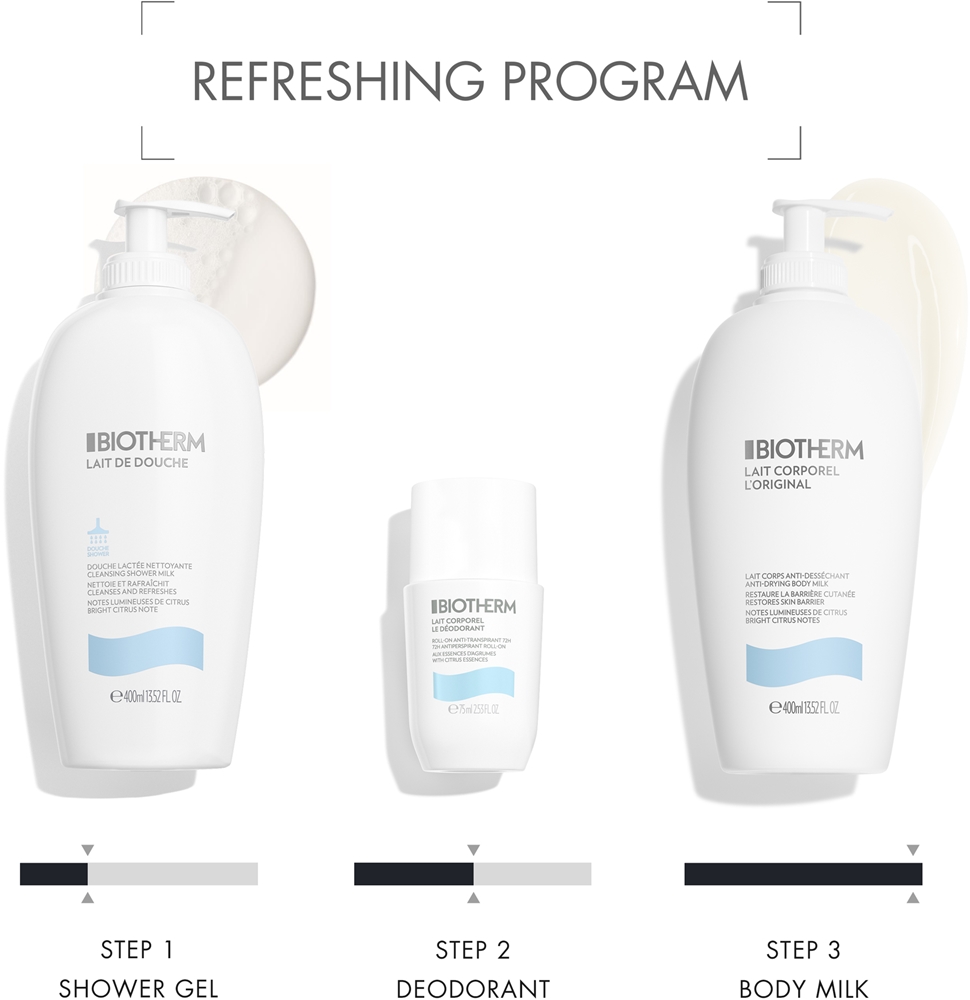 Lait corporel le déodorant шариковый антиперспирант без парабенов. Biotherm, 75 мл — фото 4
