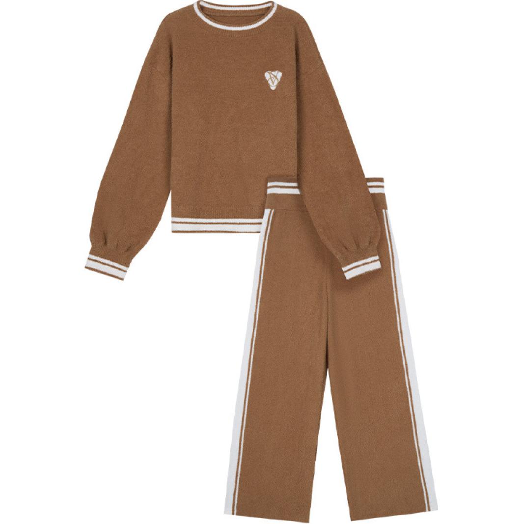 

Victoria's Secret Комплект пижамы The Mix в винтажном стиле, нежный и мягкий, женский, цвет caramel brown