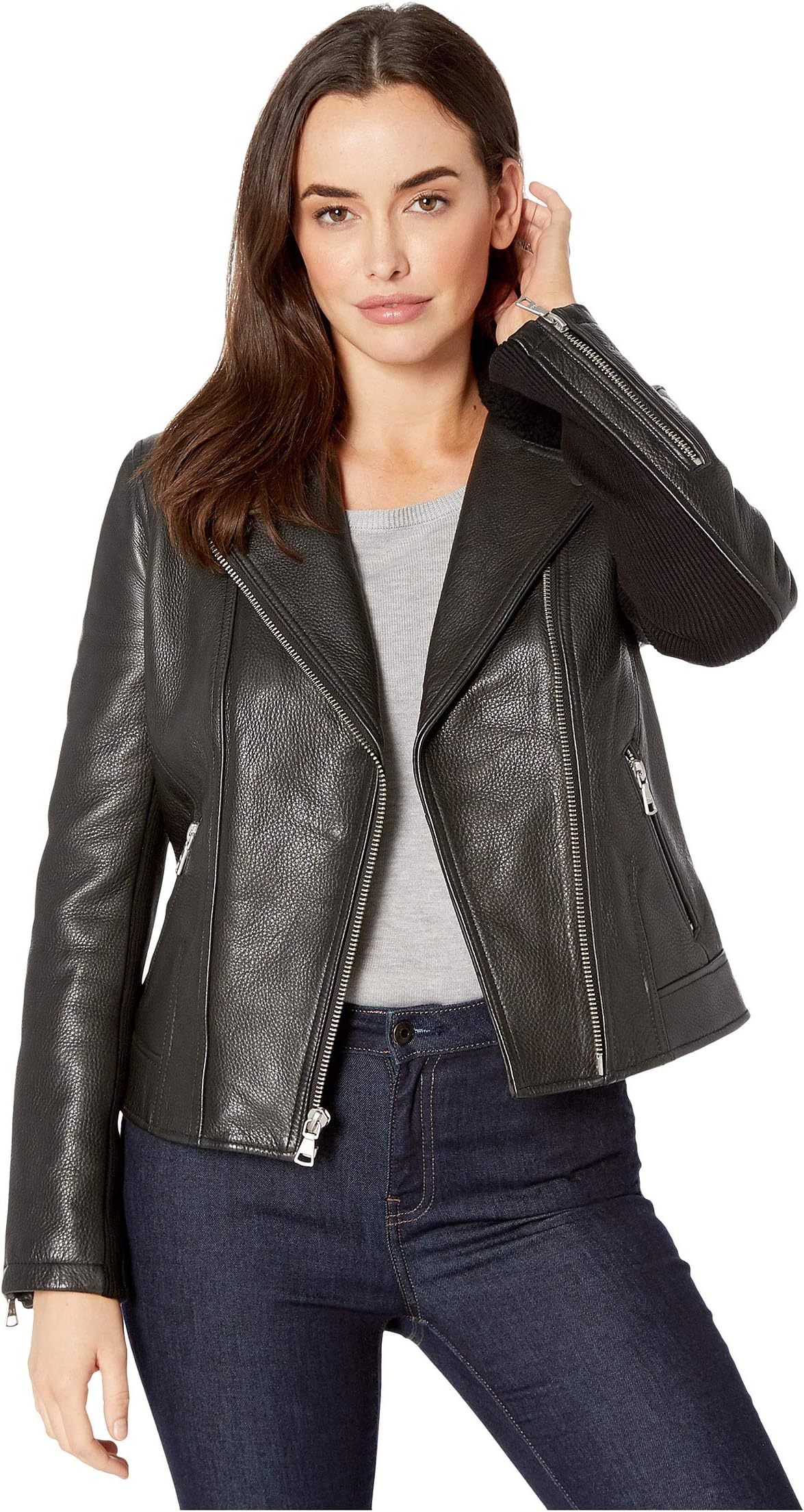 

Куртка UGG Andee Leather Cycle Jacket, черный