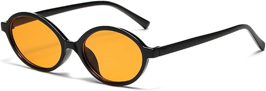 

Модные овальные солнцезащитные очки для женщин, ретро-очки в овальной оправе, солнцезащитные очки для мужчин, очки для вождения, женские очки с защитой от УФ-излучения UV400 KTUCN, Black Orange