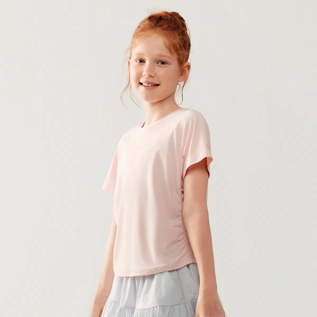 Футболка PERFORMANCE FPF с коротким рукавом Orange Gray Pink детская FILA KIDS — фото 4