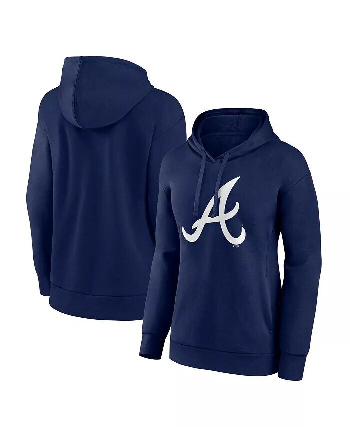 

Женская толстовка с капюшоном Navy Atlanta Braves Logo Fanatics