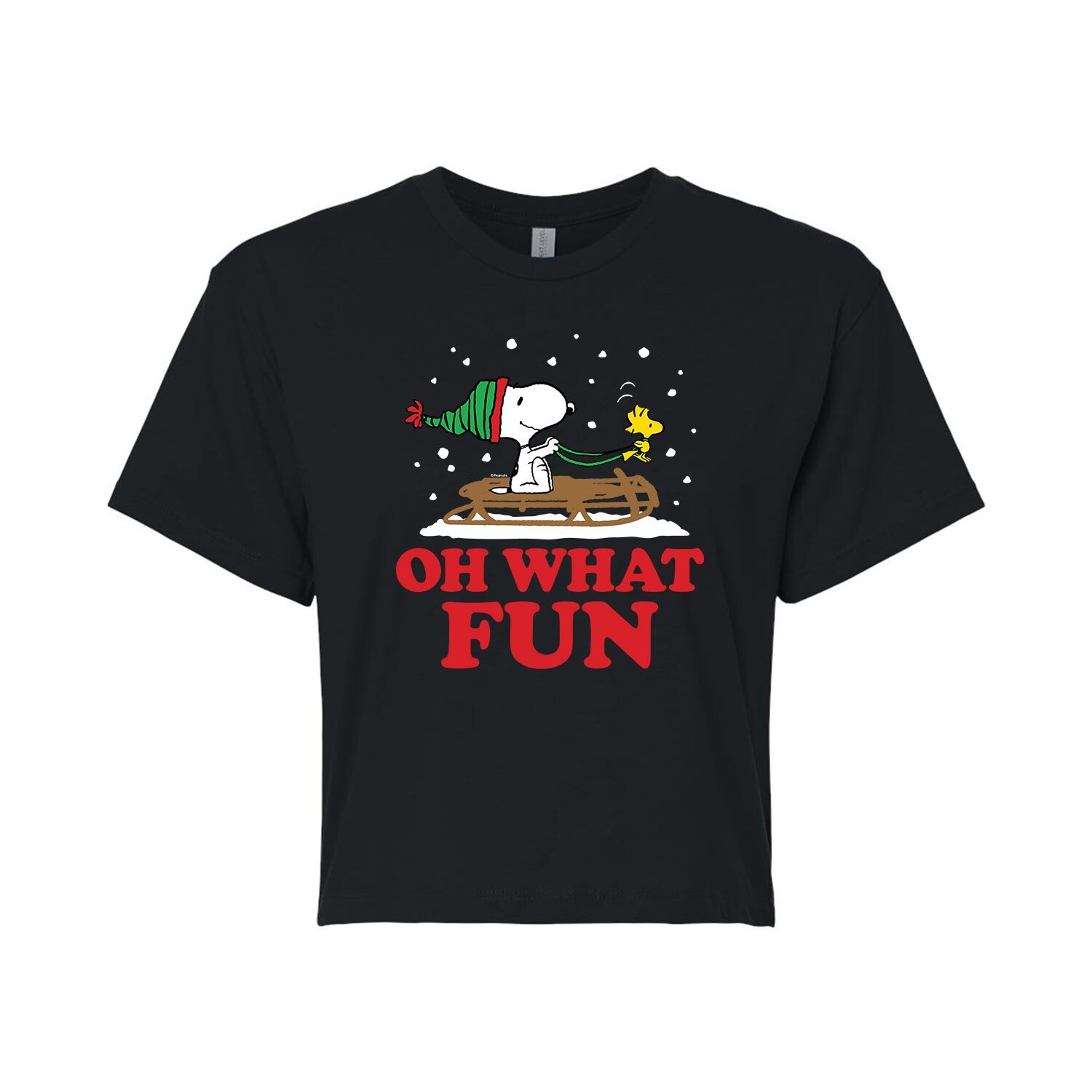 

Укороченная футболка с рисунком Peanuts What Fun для детей Juniors Licensed Character