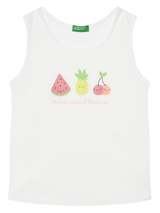 

Топ regular fit 3I1XGH012 United Colors Of Benetton, белый