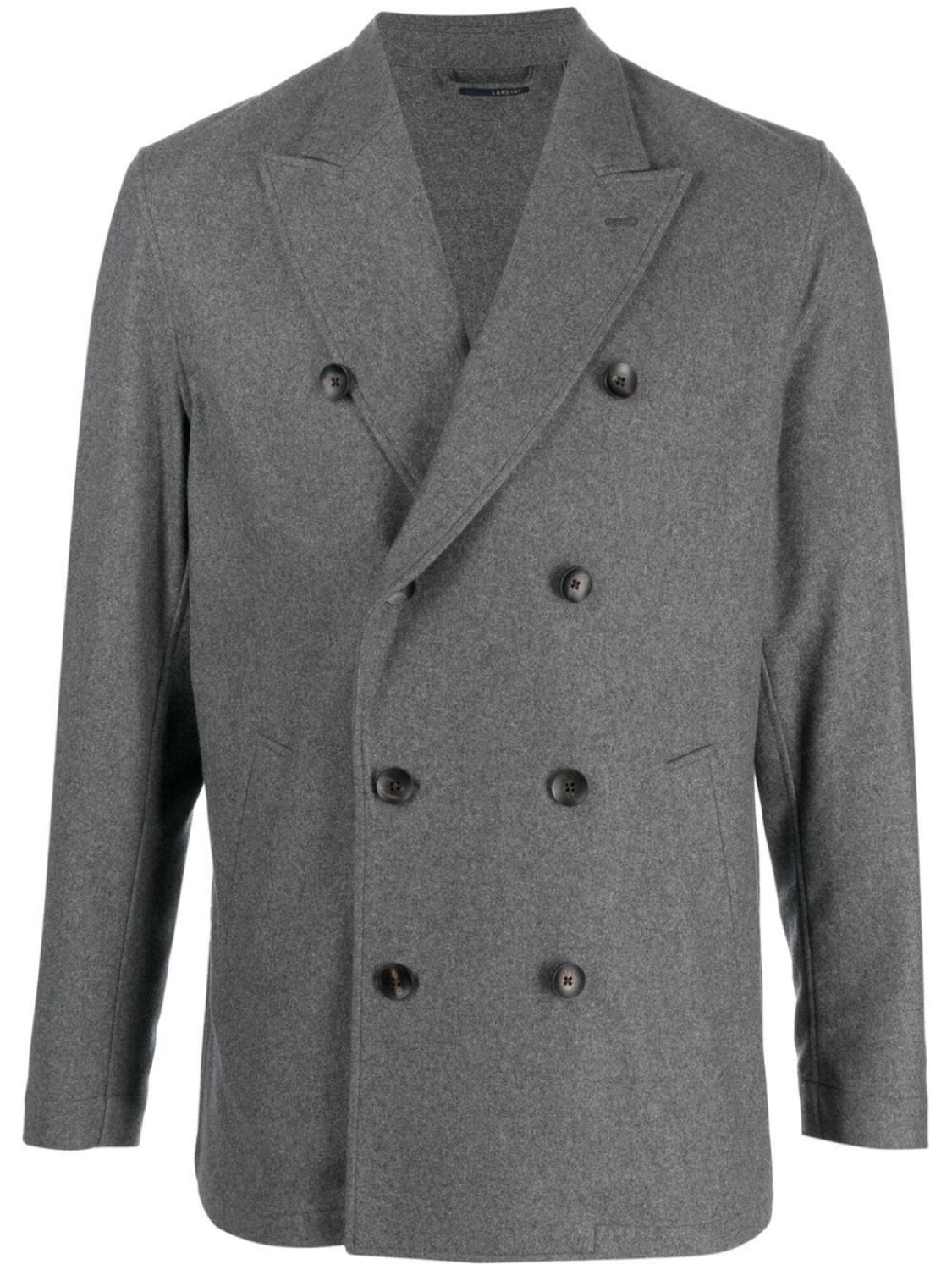 

Lardini кашемировый двубортный пиджак, серый