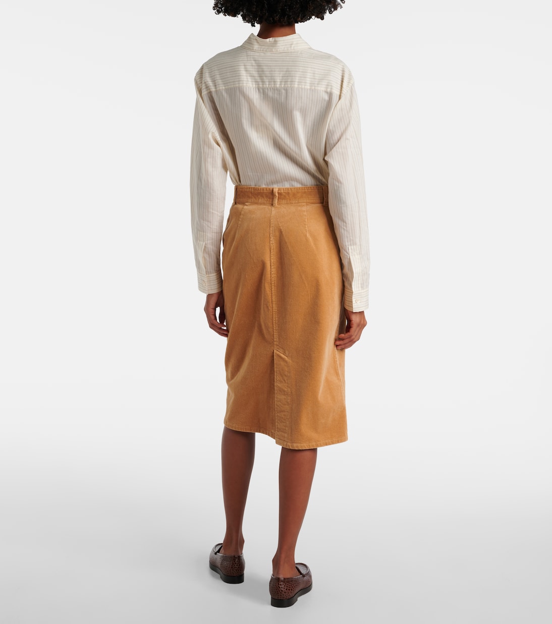 Юбка-карандаш из хлопкового вельвета Polo Ralph Lauren, Classic Camel — фото 3