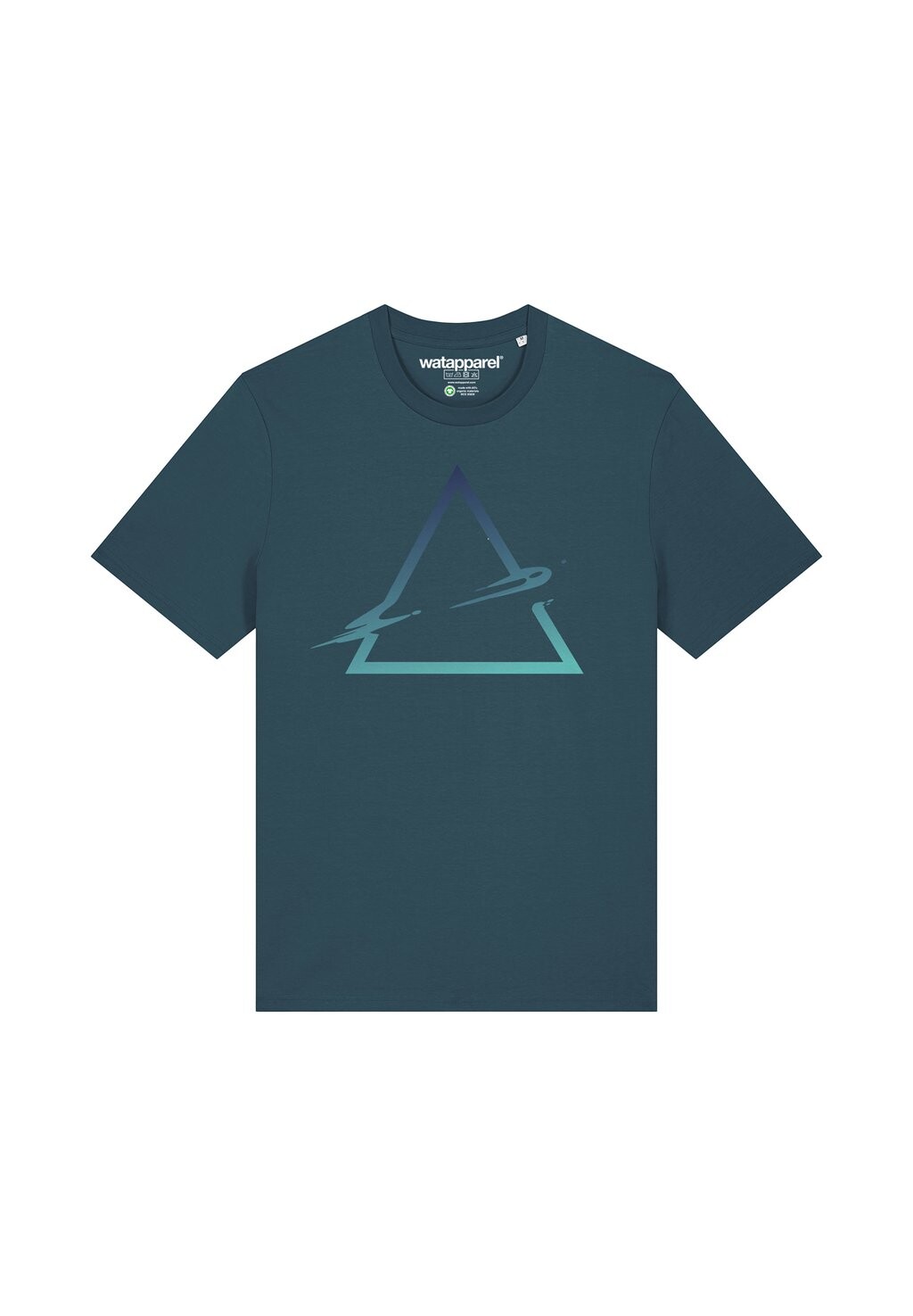 

Футболка с принтом TRIANGLE watapparel, бирюзовый