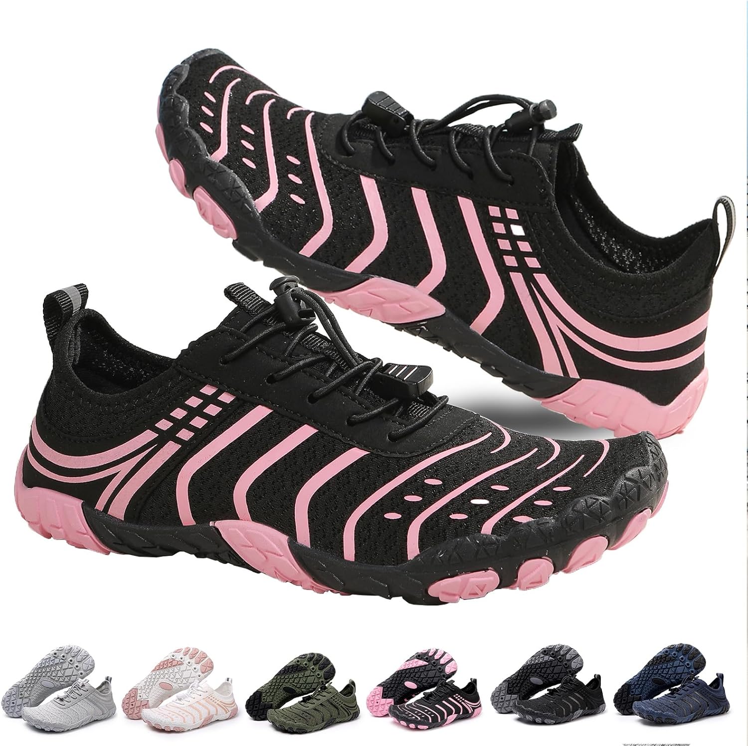 

Кроссовки для ходьбы для женщин и мужчин Feedmoo, черный/розовый