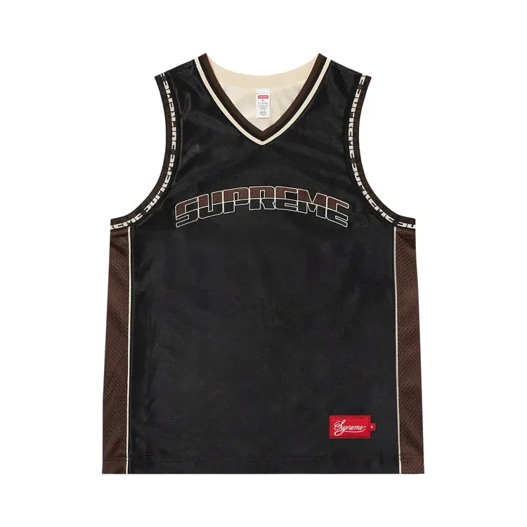 Двусторонняя баскетбольная майка Supreme, черная