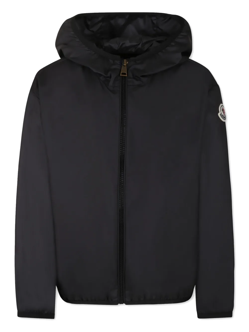 

Пуховик с нашивкой-логотипом Moncler Enfant, черный