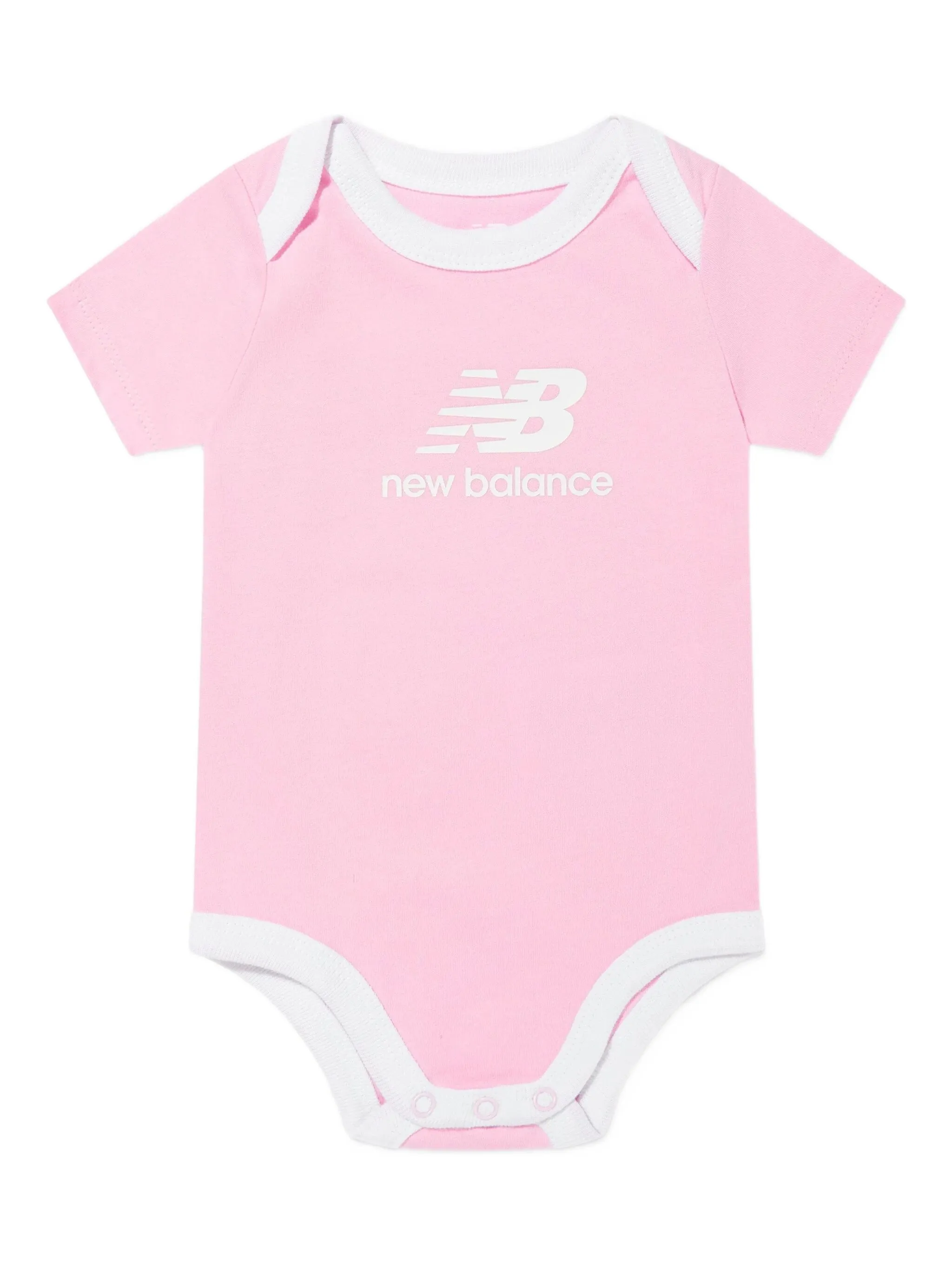 Комплект из боди и нагрудника с логотипом New Balance Kids, розовый — фото 2