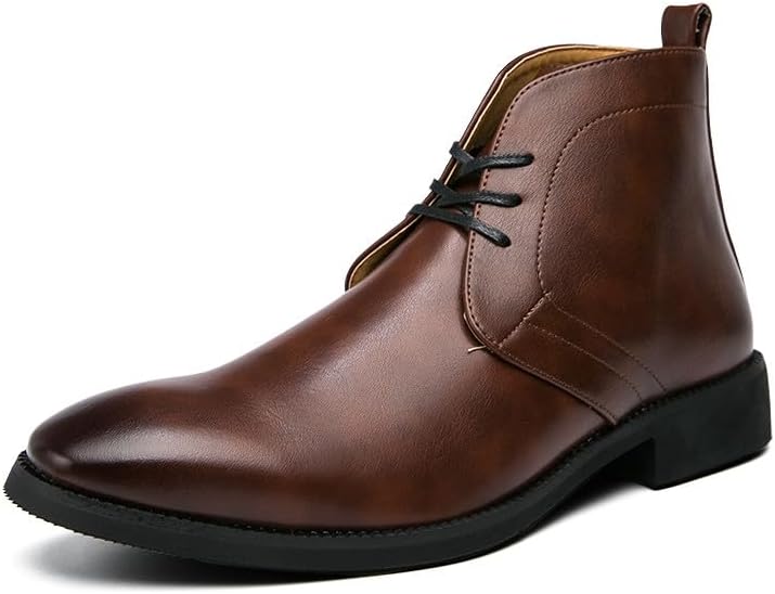 

Мужские кожаные ботинки Santimon с закрытым носком, оксфорды на шнуровке, повседневные, коричневый