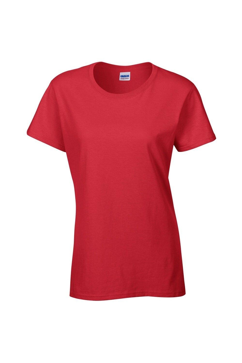 

Футболка Missy Fit из плотного хлопка с короткими рукавами Gildan, красный