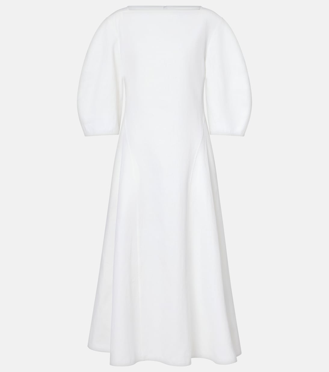 

Льняное платье миди Jil Sander, Optic White