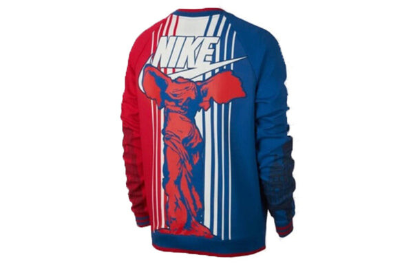 Толстовка men's city version multicolor splicing red blue 'team royal university red summit white' Nike, синий — фото 2