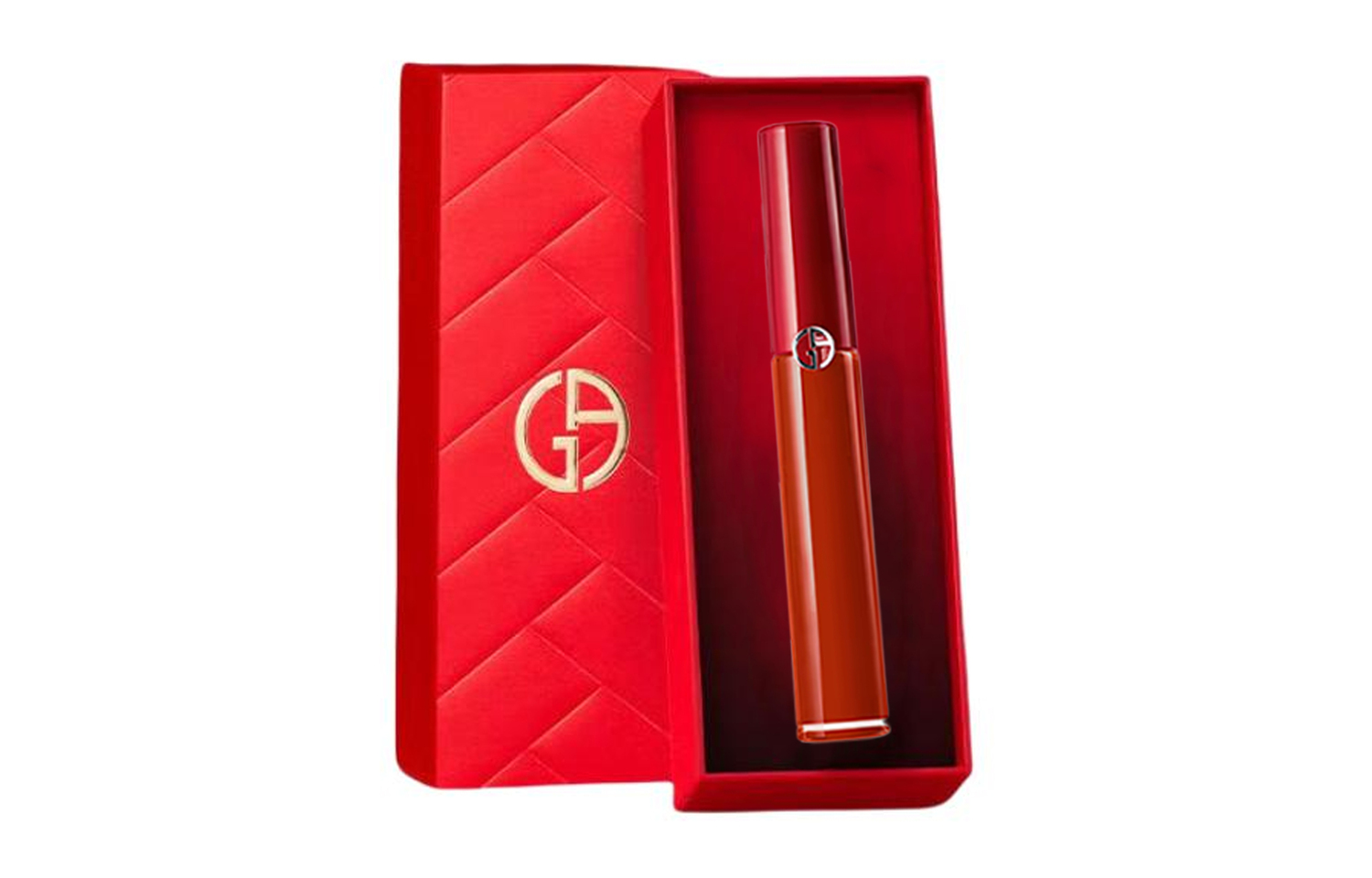 GIORGIO ARMANI Ограниченная серия AMANI Valentine's Day красная туба блеск для губ Velour легко растушевывается 6,5 мл — фото 2