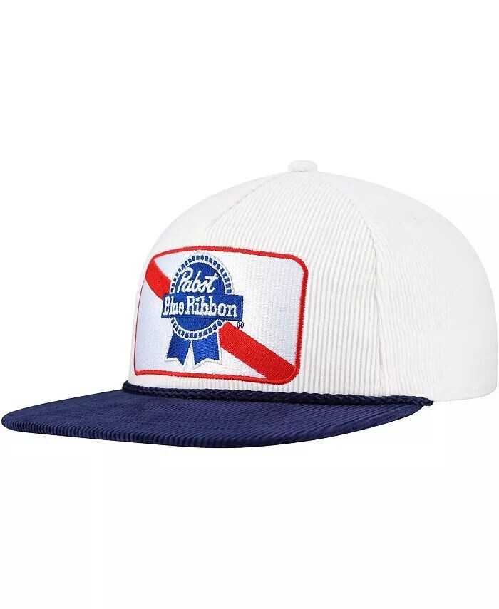 

Мужская белая/темно-синяя кепка-кнопка для гольфа Pabst Blue Ribbon Corduroy Rope Lids