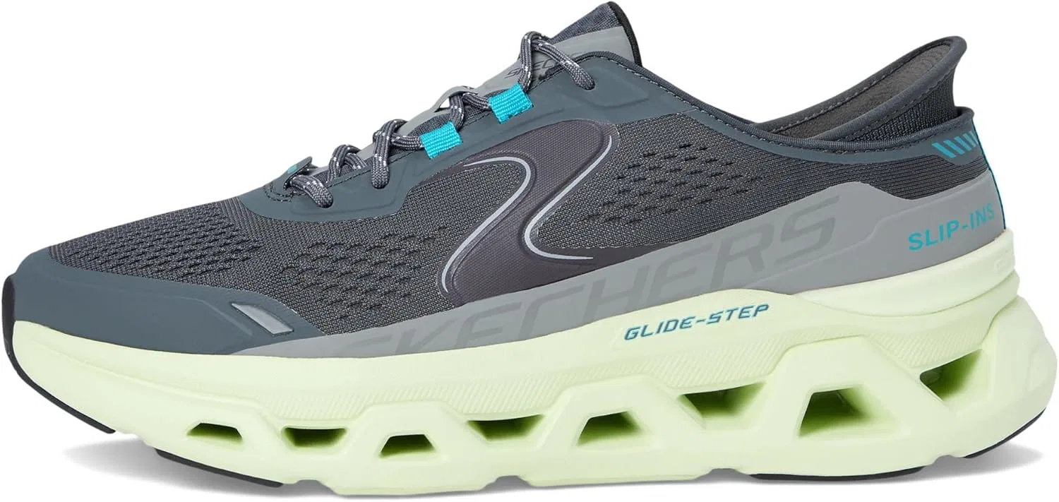 Skechers Slip-ins: Мужские кроссовки Glide-Step Altus Hands-Free, цвет Anthracite Lime — фото 4