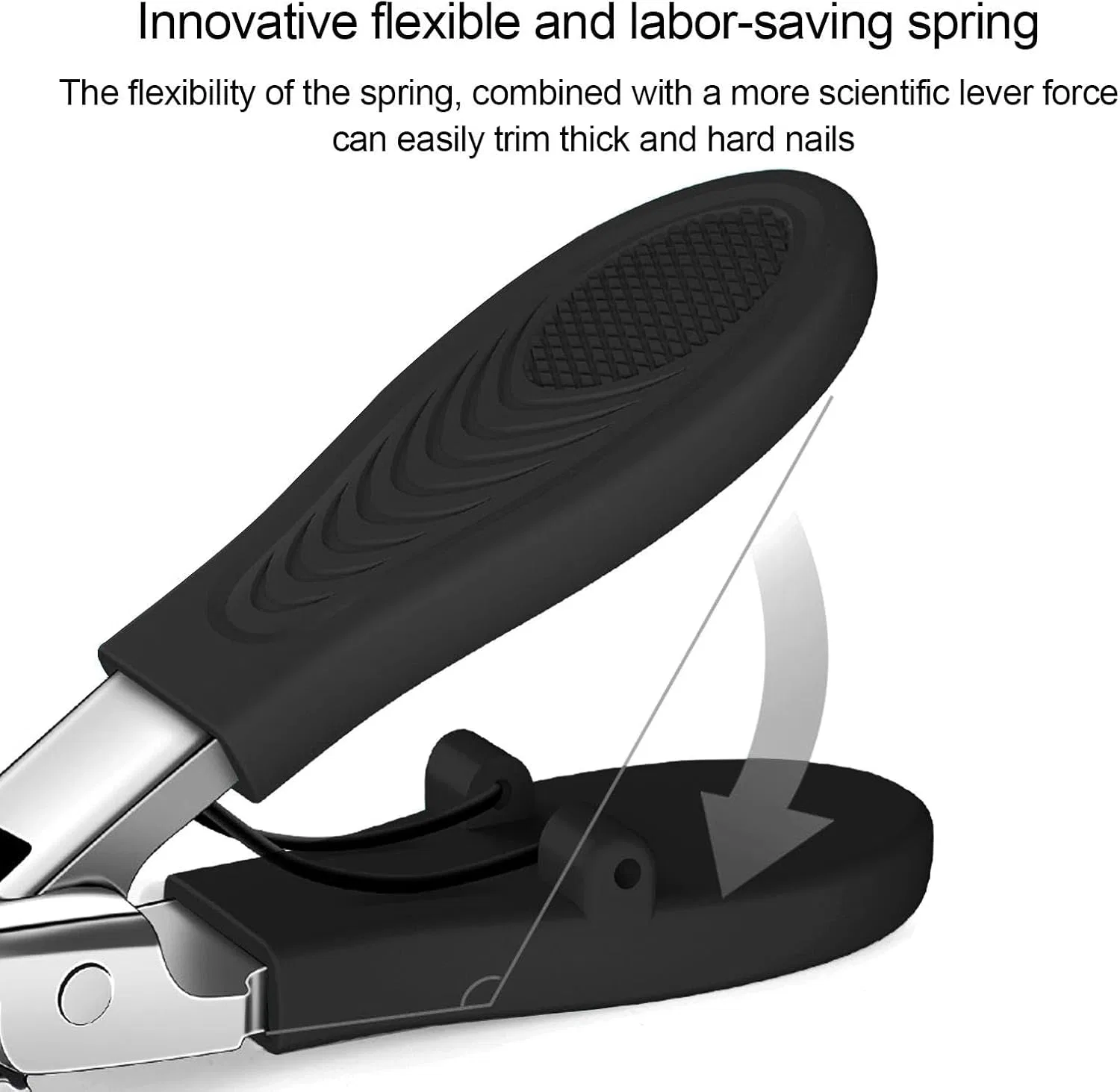 Изогнутые кусачки для ногтей с защитой от брызг Generic — фото 4