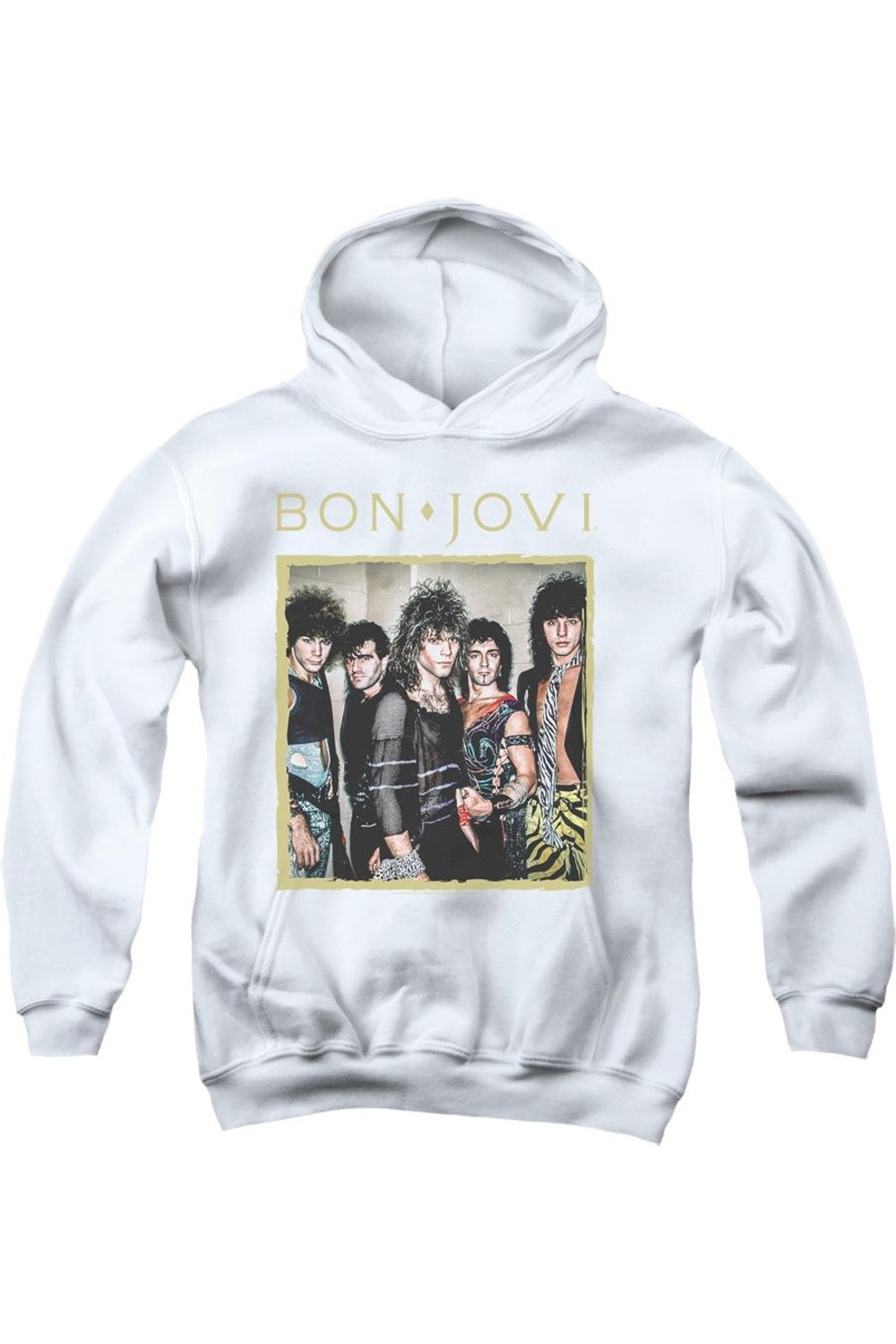 

Бон Джови худи с принтом молодежное в рамке Gildan, белый