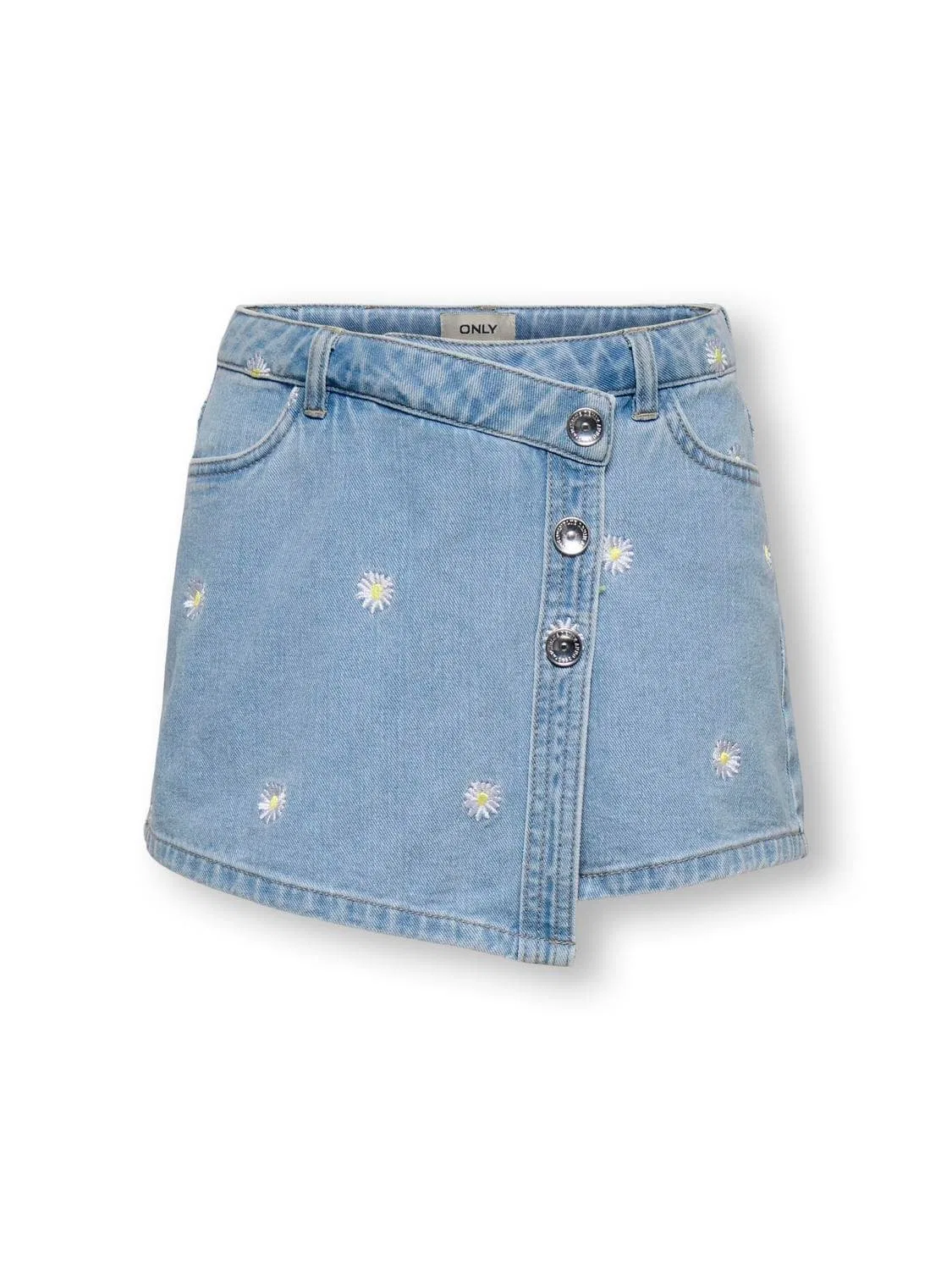 Шорты-юбка с вышивкой KIDS ONLY, light blue denim