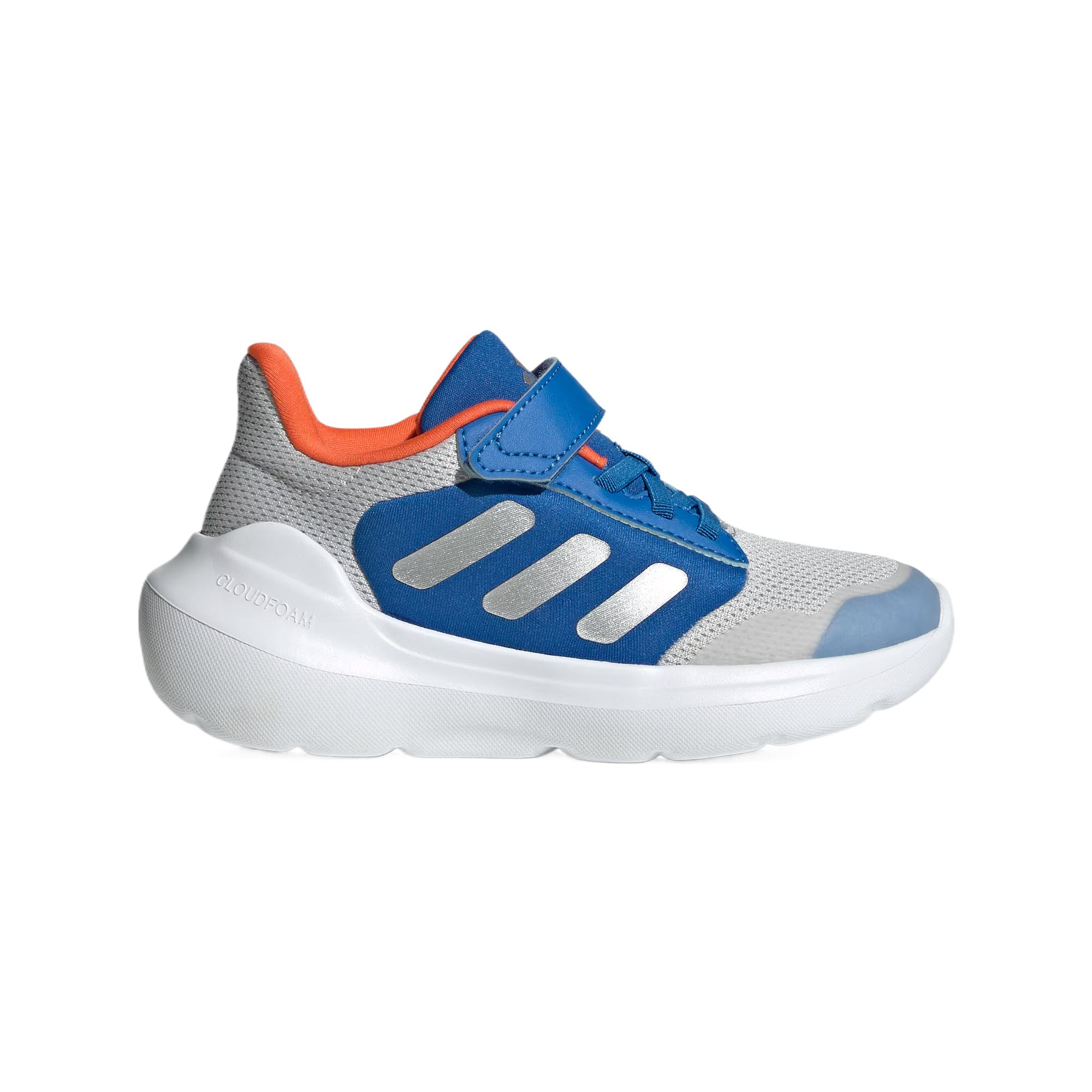 TENSAUR RUN 2.0 износостойкие низкие детские кроссовки для повседневной носки Adidas, серый/серебряный/синий — фото 2