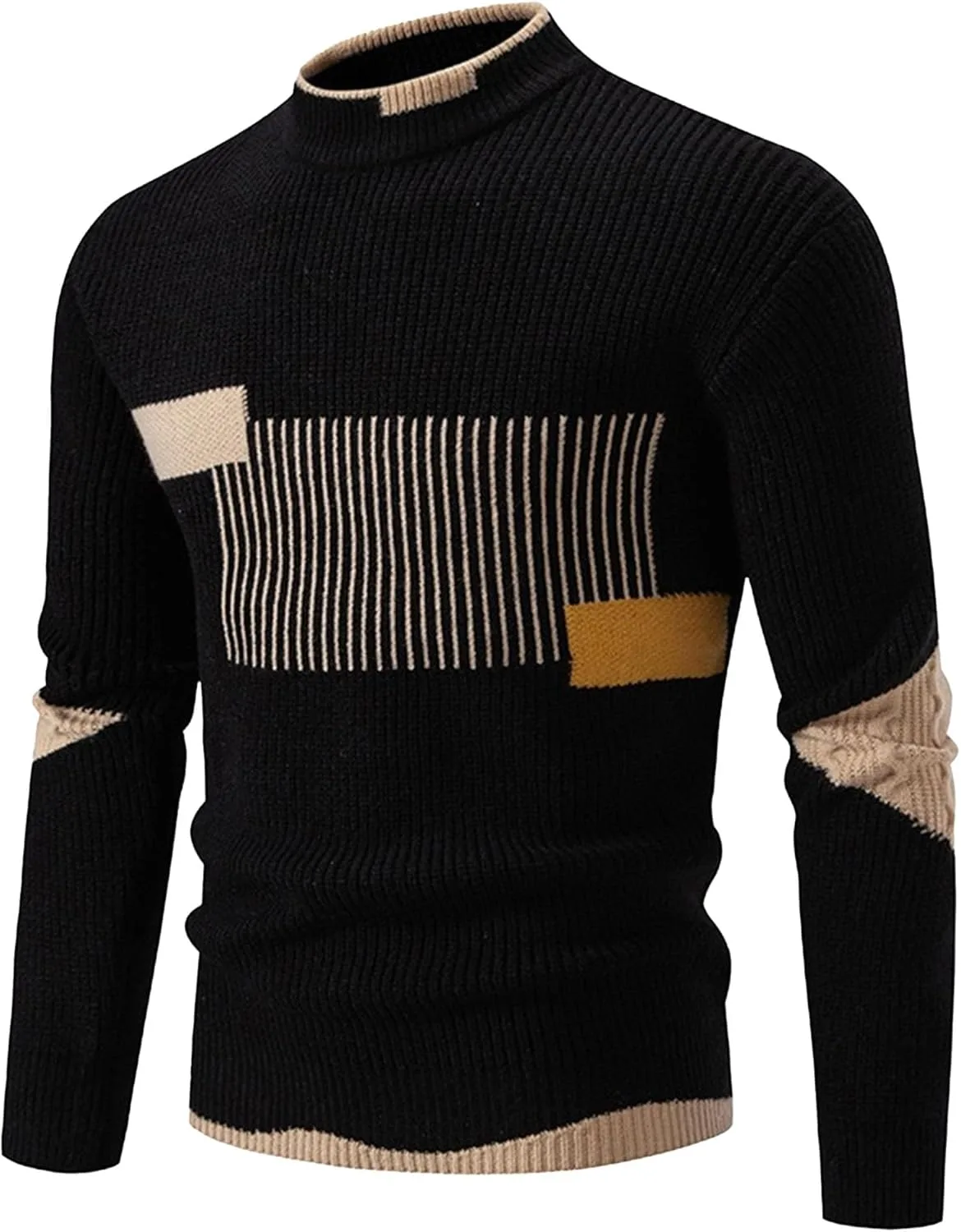 

Толстовка-водолазка мужская с длинным рукавом и кабельной вязкой