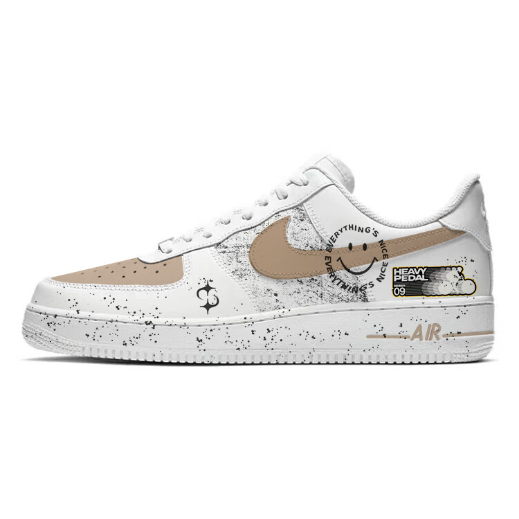 

Кроссовки Nike Air Force 1 Skateboarding Shoes Women's Low-top White/Brown, белый
