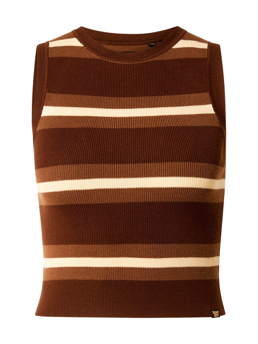 

Вязаный топ Superdry Knitted Top, цвет light beige/brown