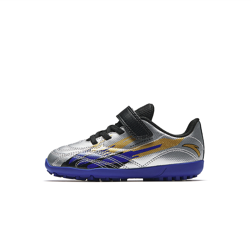 Детские футбольные бутсы Pre school Antakids, Metallic Titanium/Anta белый/Electric Glow оранжевый — фото 3
