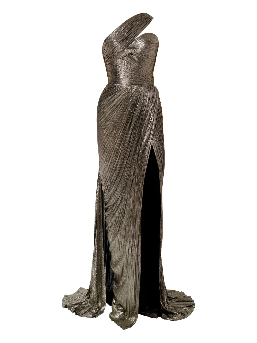 

Платье Альба на одно плечо с плиссировкой Iris Serban, серебристый