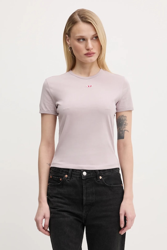 

Хлопковая футболка T-UNCUTIE-LONG-D Diesel, розовый