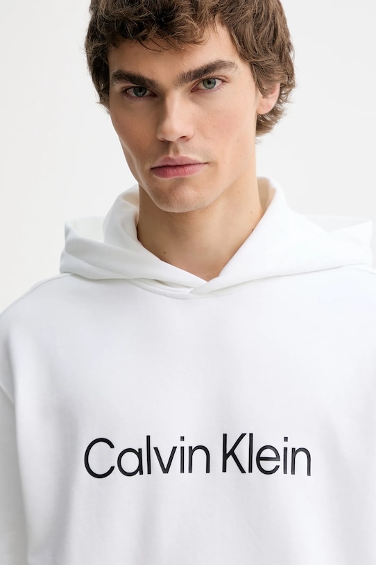 Хлопковая толстовка Calvin Klein, белый — фото 4
