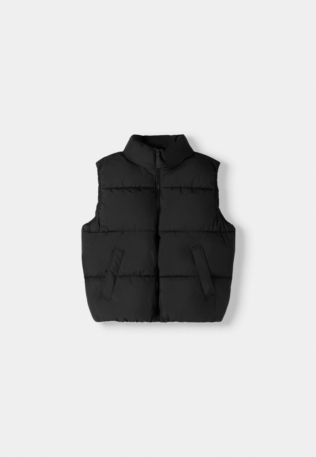 

Жилет PUFFER Bershka, черный