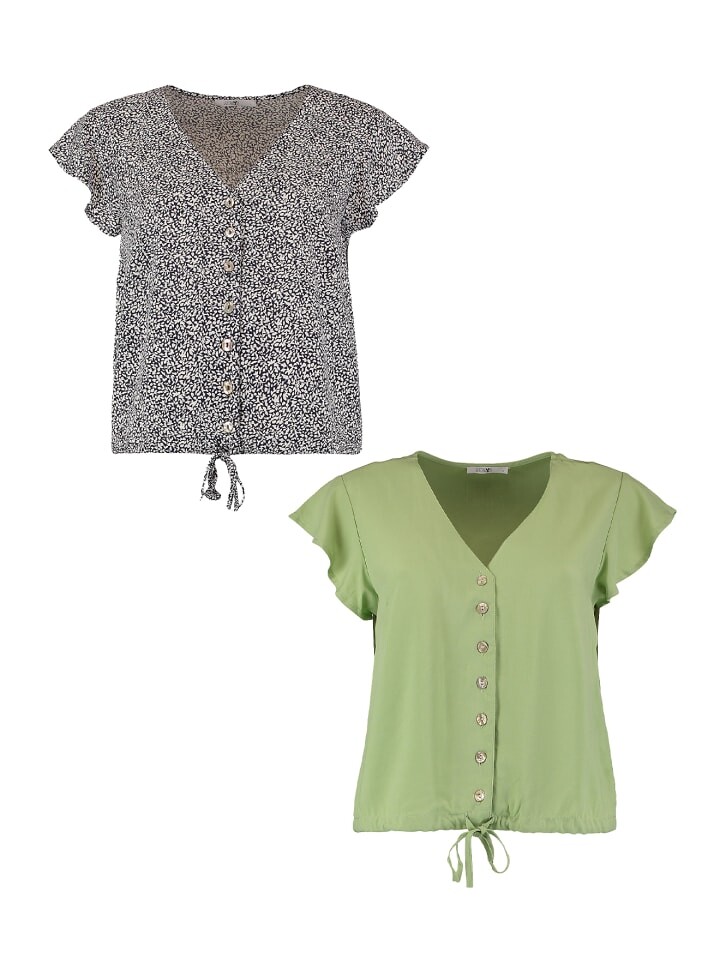 

Блуза Hailys 2er Set Kurzarm, цвет blau-grün