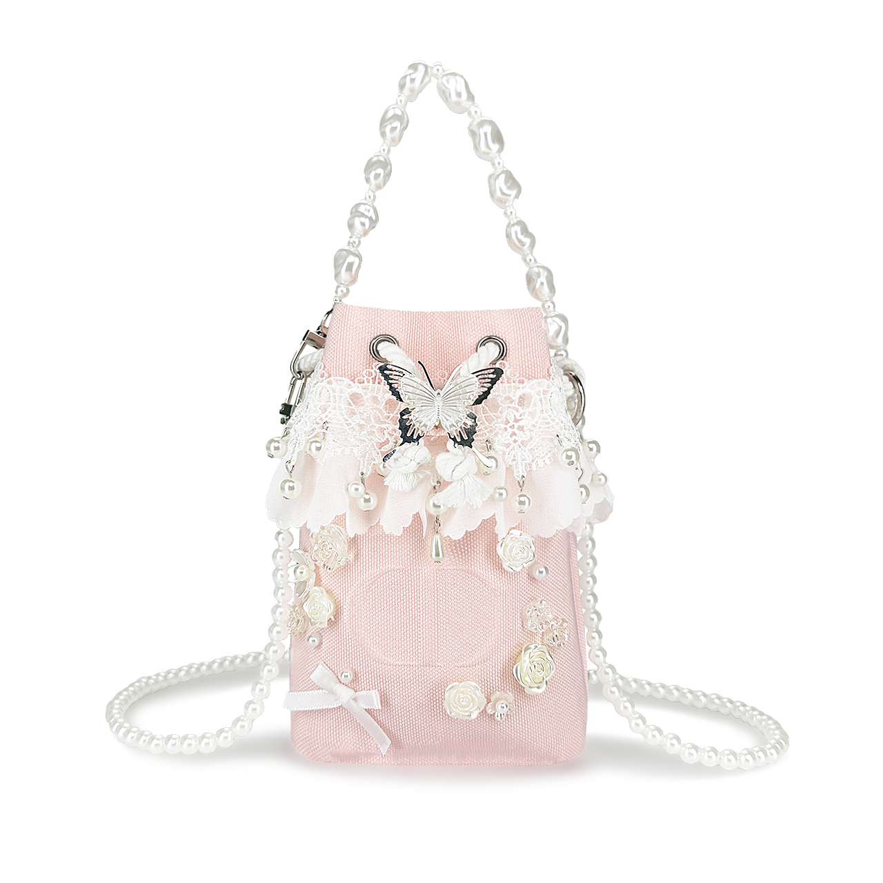 DIOR [Индивидуальная косметичка] Специальная коробка "Танец бабочек в розовом саду", Цветочная романтика, Элегантная, Мягкая, Ручная работа — фото 3