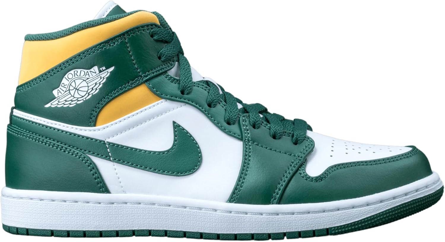 

Кроссовки Nike Air Jordan 1 Mid для мужчин, Green/White/Yellow