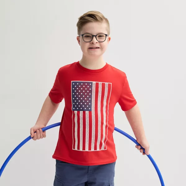 

Футболка с коротким рукавом и принтом для мальчиков 8-20 лет на каждый день Sonoma Goods For Life, цвет usa flag red