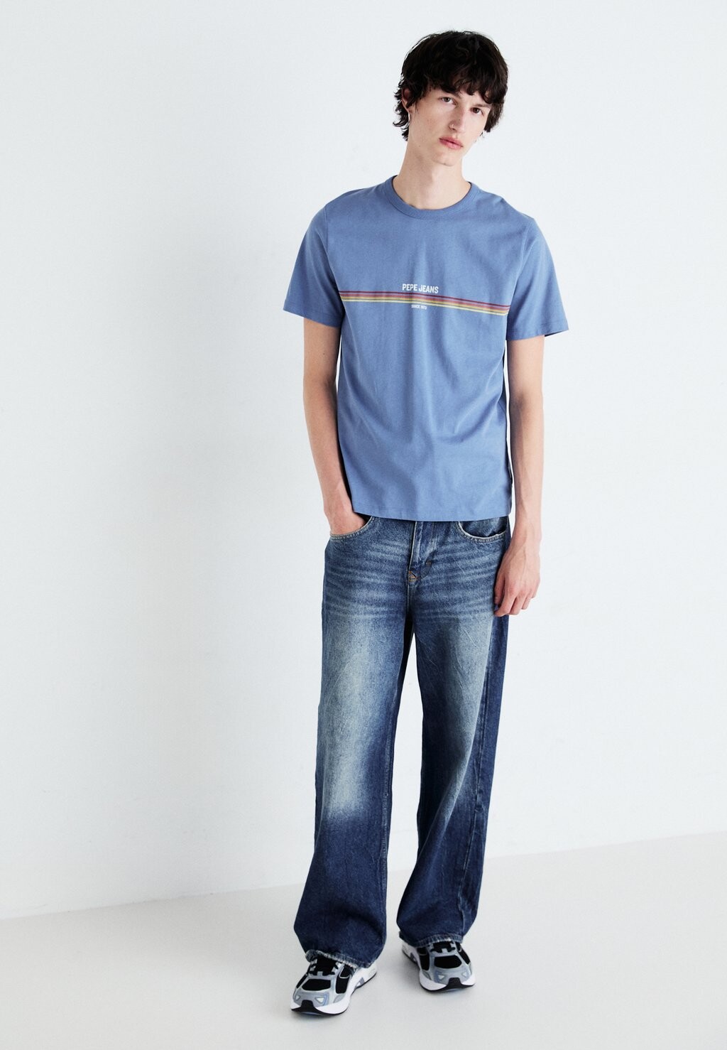 

Футболка с принтом Adur Pepe Jeans, синий